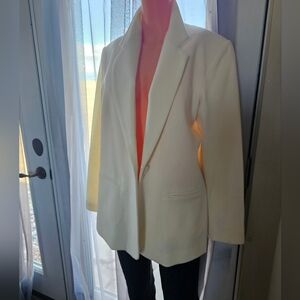 White Wool Blazer by Herman Geist Sz. 10